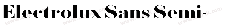 Electrolux Sans Semi字体转换